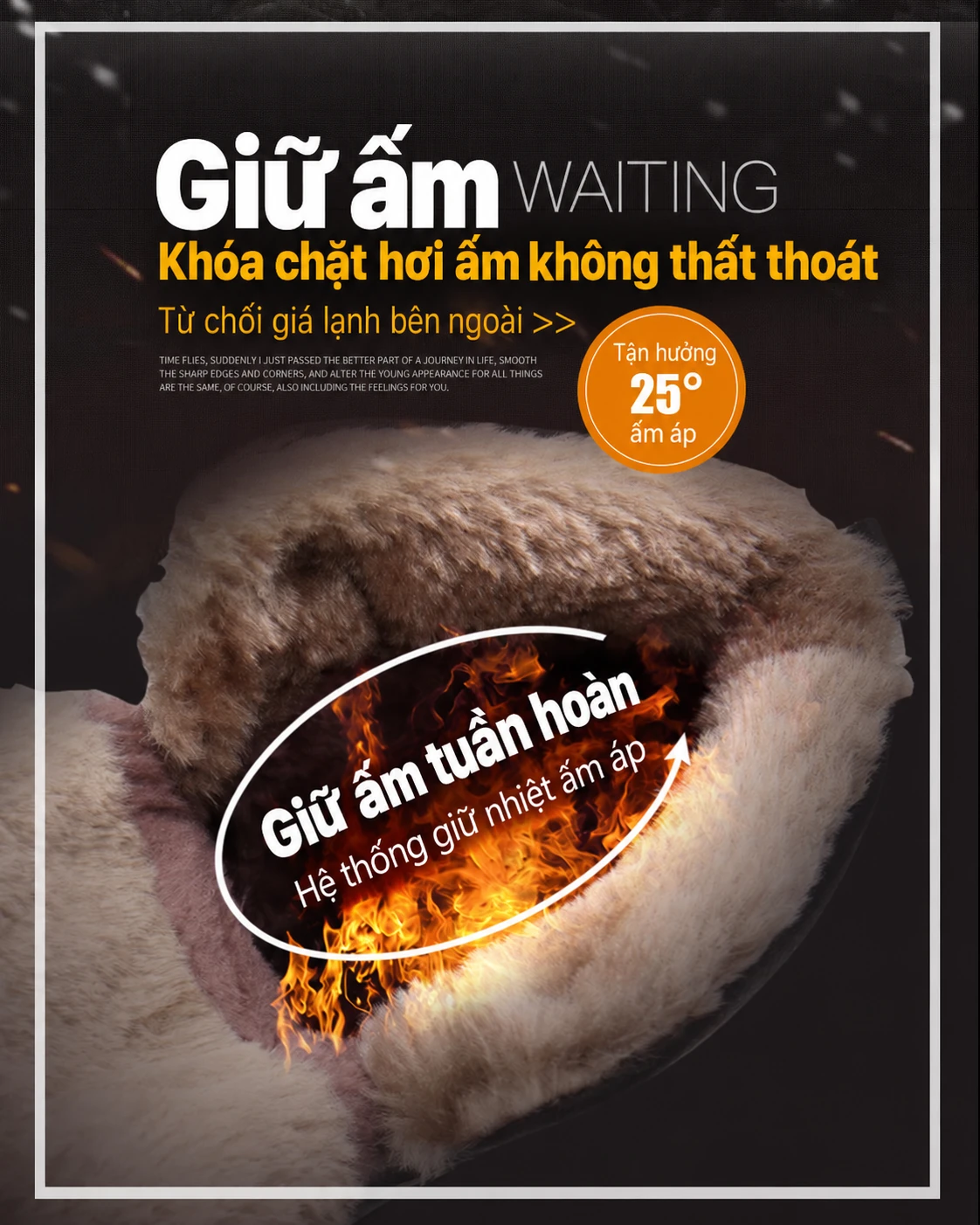 Giày đi tuyết nam đi ngoài trời, chống thấm nước, chống trơn trượt, giữ ấm mùa đông, lót lông dày, đế cao su