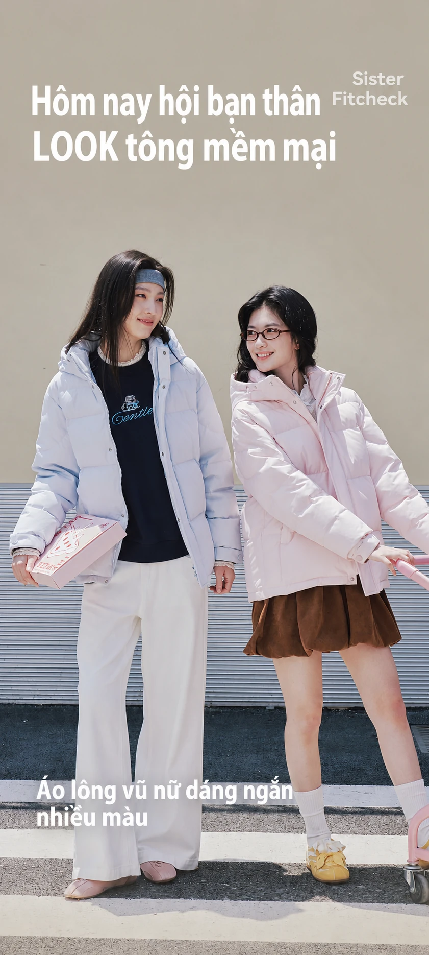 Áo phao lông vũ nữ dáng ngắn nhiều màu mùa đông, phong cách thể thao casual giữ ấm