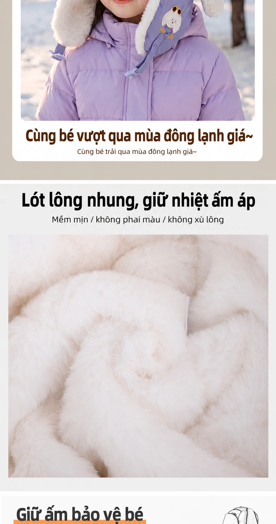 Mũ trẻ em bé trai bé gái hình chó dễ thương, chui đầu, lót lông giữ ấm, che tai cho mùa đông