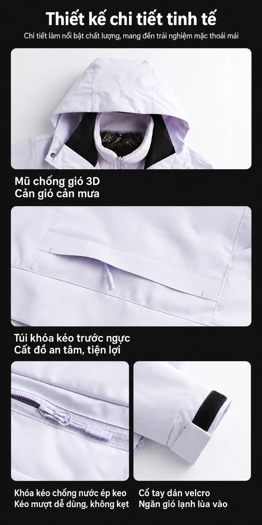 Áo khoác nữ outdoor chống gió chống nước màu hồng, mặc xuân thu đông, phù hợp du lịch