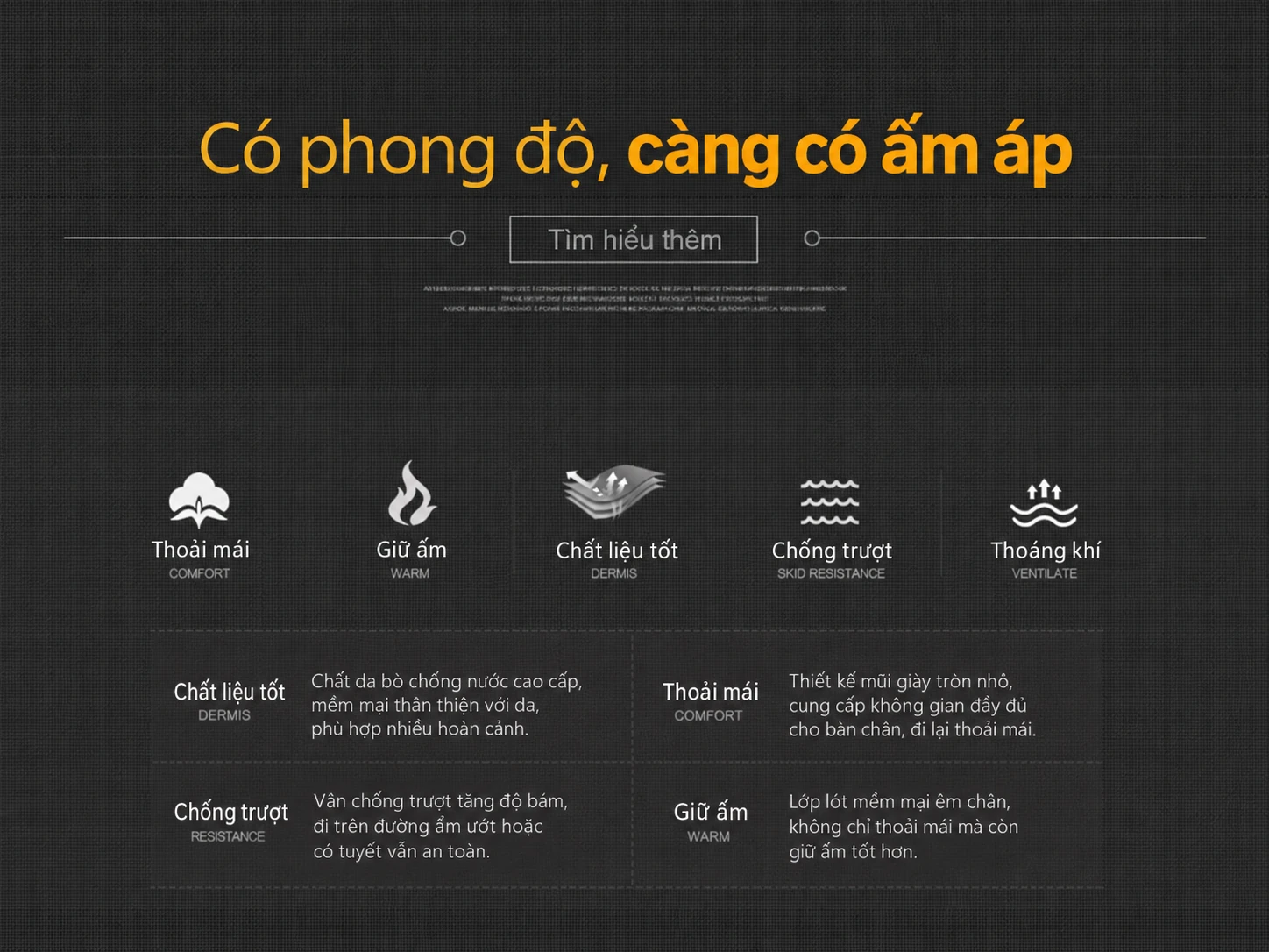 Giày đi tuyết nam đi ngoài trời, chống thấm nước, chống trơn trượt, giữ ấm mùa đông, lót lông dày, đế cao su