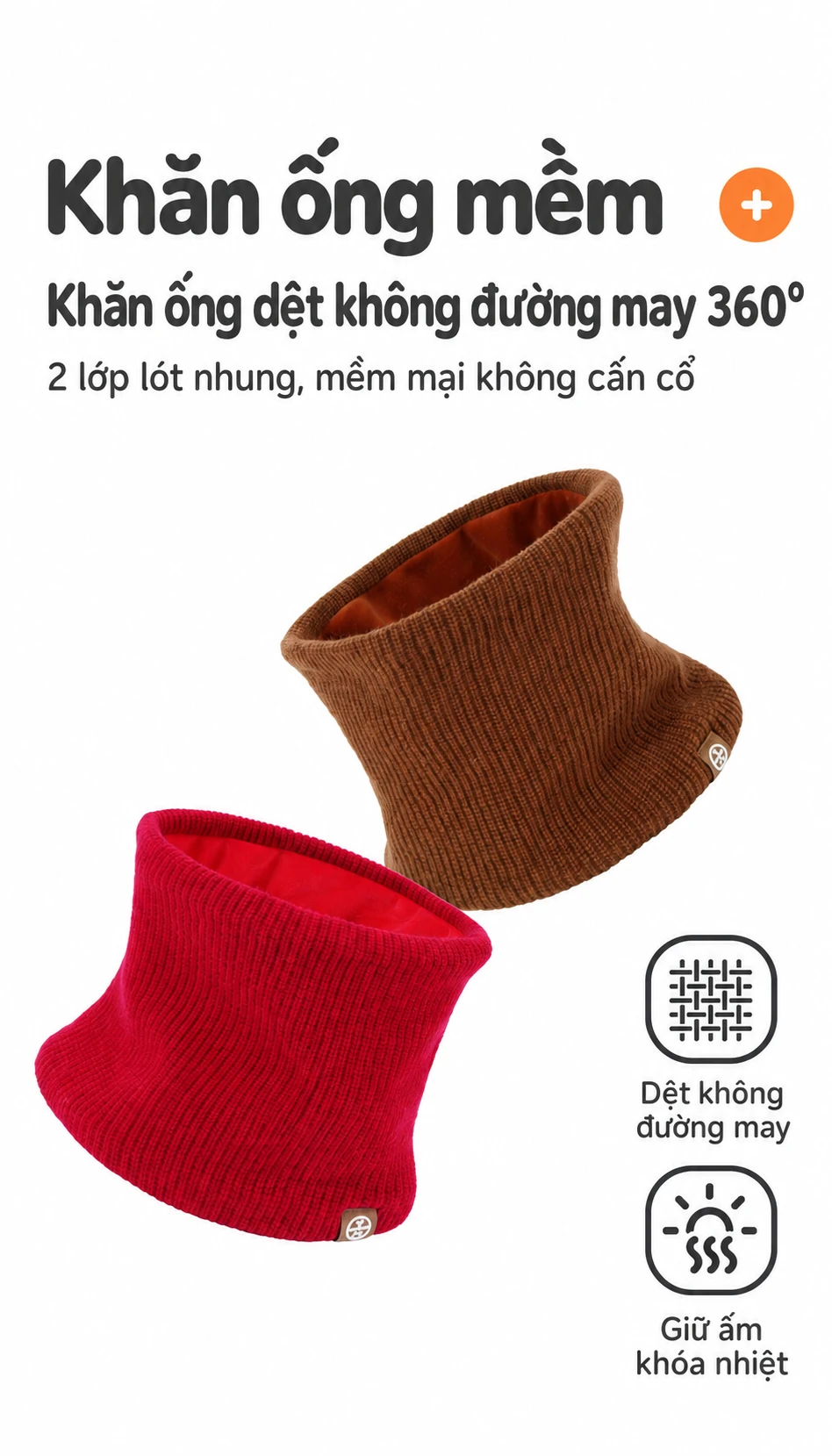 Bộ 3 món mùa đông cho bé trai, bé gái gồm mũ, găng tay và khăn quàng giữ ấm