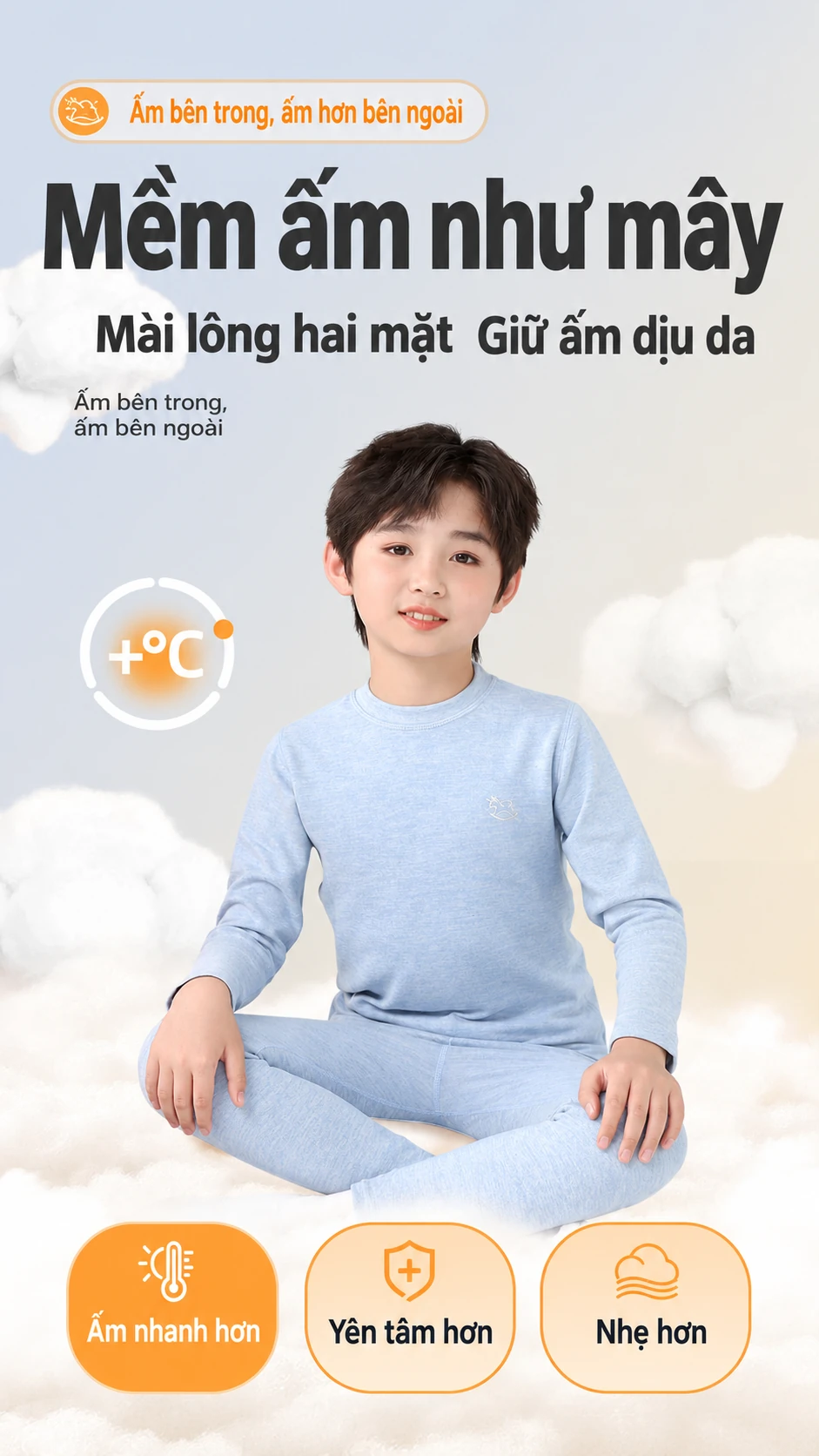 Bộ giữ ấm trẻ em cashmere kháng khuẩn 7A, mặc thu đông, lụa tằm, cho bé trai bé gái, thoáng khí thấm hút mồ hôi, mặc lót