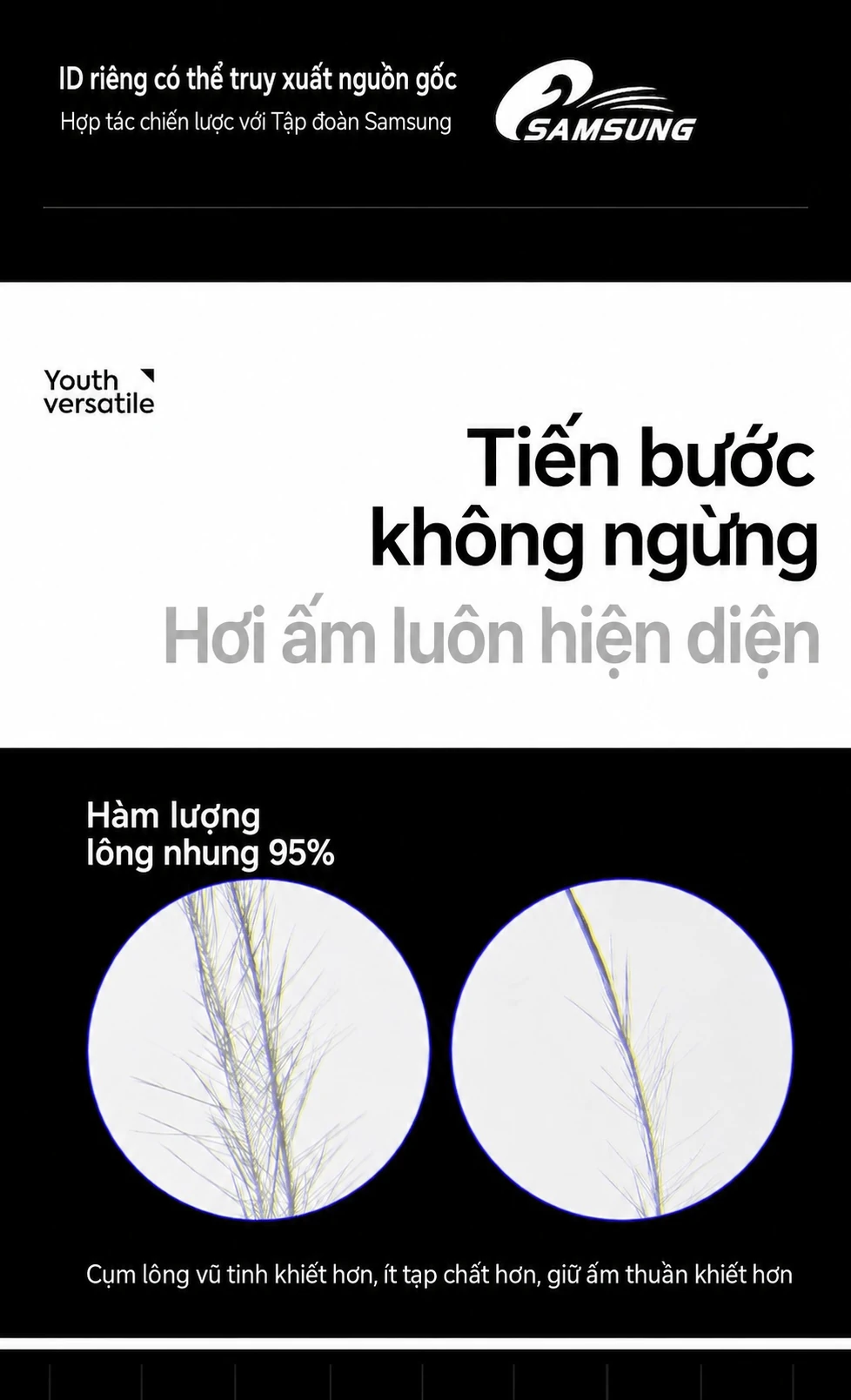 Áo khoác phao nữ mùa đông, lông vũ vịt trắng 95%, dáng ngắn nhẹ, dày dặn, có mũ