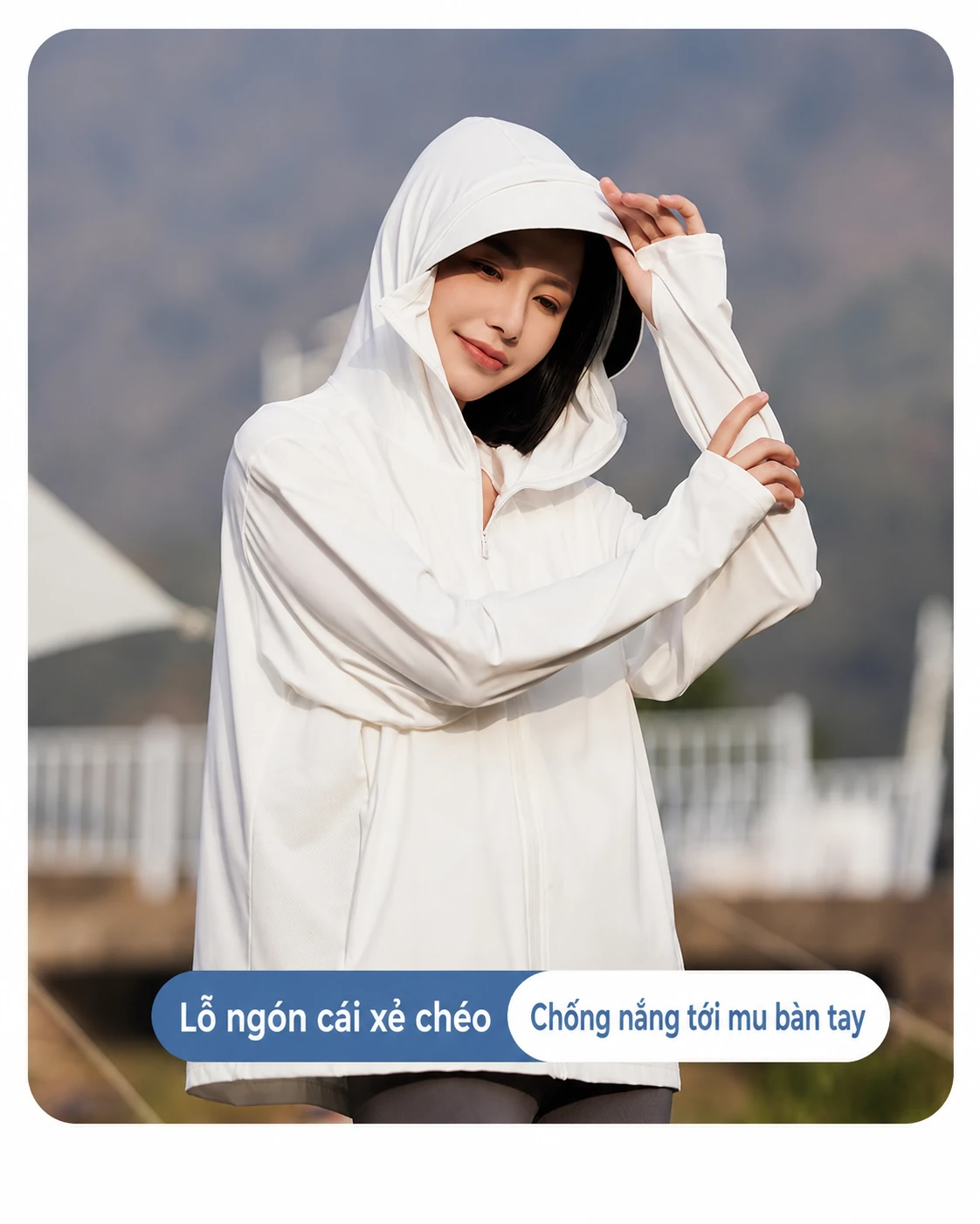 Áo khoác chống nắng lụa băng UPF50+ nam nữ