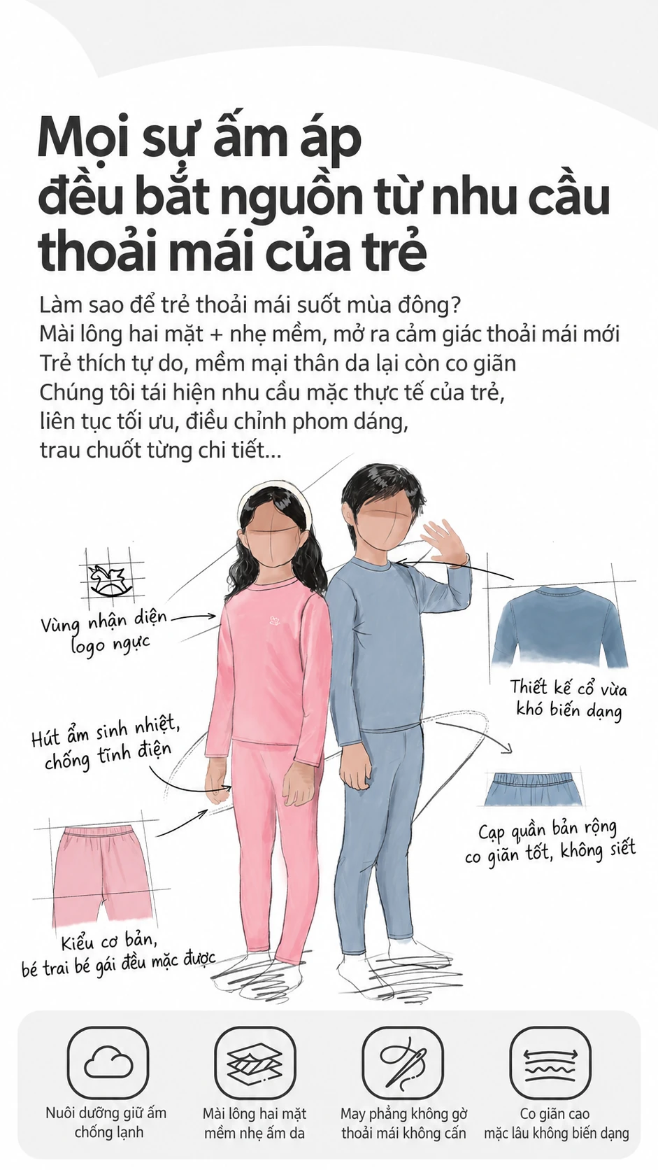 Bộ giữ ấm trẻ em cashmere kháng khuẩn 7A, mặc thu đông, lụa tằm, cho bé trai bé gái, thoáng khí thấm hút mồ hôi, mặc lót