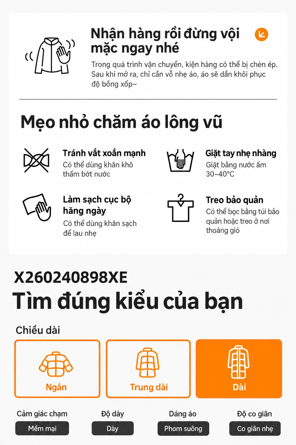 Áo phao lông vũ ngỗng nam nữ dáng ngắn và dài