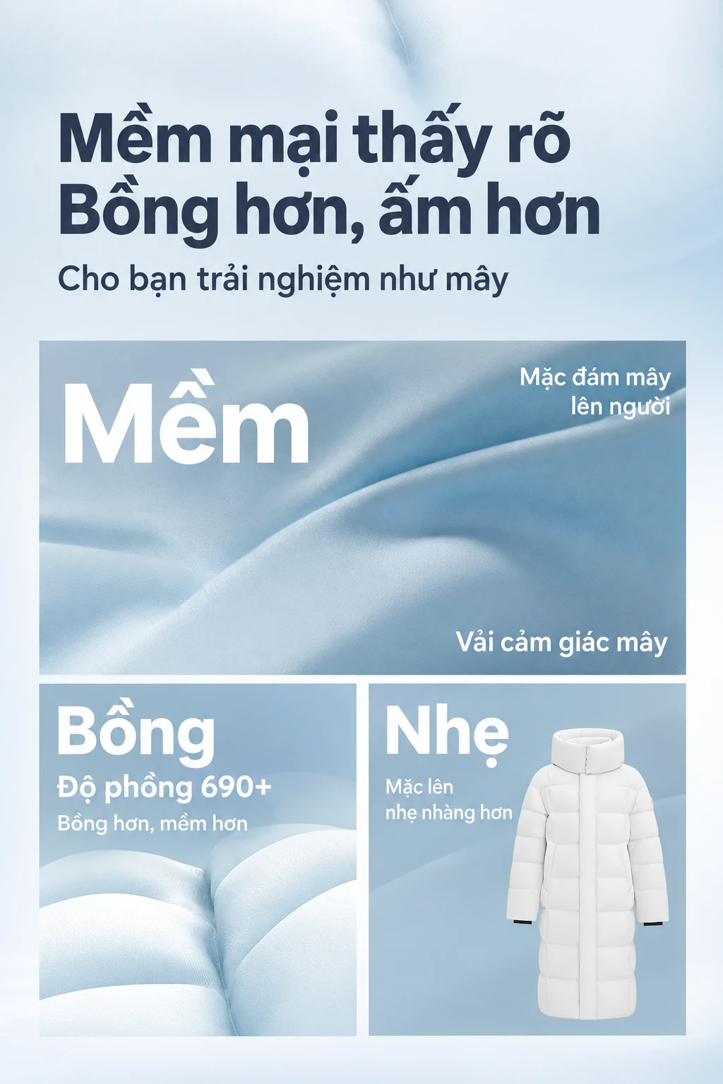 Áo phao lông vũ ngỗng nam nữ dáng ngắn và dài