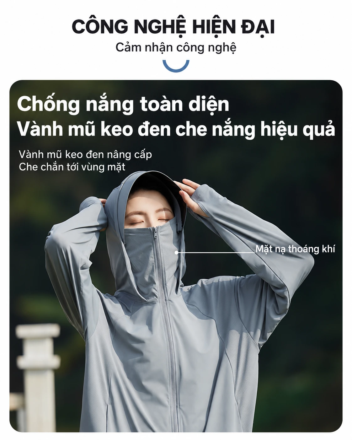 Áo khoác chống nắng lụa băng UPF50+ nam nữ