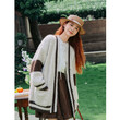 Áo cardigan len nữ phong cách học đường ngọt ngào viền phối... - ảnh 1