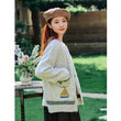 Áo khoác cardigan nữ cổ V thêu hoa văn nghệ nữ màu xám dáng... - ảnh 1