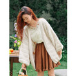 Áo cardigan nữ dệt thủ công tay phồng phong cách lười, dáng... - ảnh 1