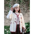 Áo khoác len cardigan nữ thêu hoa nổi bật, phối màu tương phản,... - ảnh 1