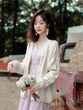 Áo len cardigan nữ dệt kim cổ V phong cách ngọt ngào, tay dài, mặc mùa thu