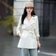 Áo khoác nữ cổ vest hai hàng khuy phong cách cổ điển dáng dài... - ảnh 1