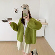 Áo khoác cardigan len dệt kim nữ thu đông - ảnh 2