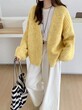 Áo khoác cardigan len dệt kim nữ thu đông - ảnh 1
