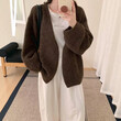 Áo cardigan len dệt kim dáng rộng kiểu cánh dơi tay phồng mềm... - ảnh 5