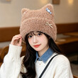 Mũ len chui đầu nữ giữ ấm mùa đông, che tai, tai mèo ngọt ngào... - ảnh 2