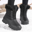 Giày boots đi tuyết nữ cổ cao, chống thấm nước, chống trơn... - ảnh 2