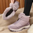 Boots đi tuyết nữ chống nước chống trượt đi ngoài trời, lót lông giữ ấm, đế dày, phù hợp mùa đông