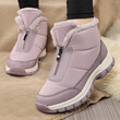 Boots đi tuyết nữ chống nước chống trượt đi ngoài trời, lót lông giữ ấm, đế dày, phù hợp mùa đông