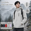 Áo khoác outdoor 3 trong 1 nam nữ, 2 lớp ép keo, chống gió chống thấm nước