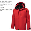 Áo khoác outdoor 3 trong 1 nam nữ, 2 lớp ép keo, chống gió chống... - ảnh 3