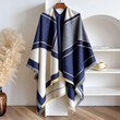 Khăn choàng nữ kiểu Hàn thu đông, khăn vuông giả cashmere, dày... - ảnh 1