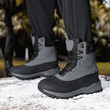 Giày boots tuyết nam cổ cao, chống nước chống trượt, lót bông giữ ấm mùa đông