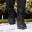 Giày boots tuyết nam cổ cao, chống nước chống trượt, lót bông giữ ấm mùa đông