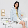 Áo phao nữ lông vũ dáng ngắn mùa đông, phong cách casual, phù... - ảnh 1