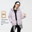 Áo phao nữ lông vũ dáng ngắn mùa đông, phong cách casual, phù... - ảnh 4