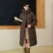 Áo phao dáng dài unisex cặp đôi, mặc ngoài trời, nhồi lông vũ... - ảnh 3