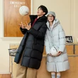 Áo phao dáng dài unisex cặp đôi, mặc ngoài trời, nhồi lông vũ dày