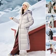 Áo phao dáng dài unisex mùa đông phong cách thể thao năng động kiểu bánh mì phồng