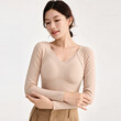 Áo giữ nhiệt ren dày dặn cho nữ, có đệm ngực, mặc không... - ảnh 2
