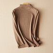 Áo giữ nhiệt nữ cổ cao vừa len cashmere lụa tằm dáng ôm mặc... - ảnh 2