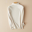 Áo giữ nhiệt nữ cổ cao vừa len cashmere lụa tằm dáng ôm mặc... - ảnh 3