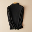 Áo giữ nhiệt nữ cổ cao vừa len cashmere lụa tằm dáng ôm mặc... - ảnh 4