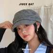 Mũ lưỡi trai nữ dạ len trơn màu vành mềm - ảnh 3