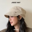 Mũ lưỡi trai nữ dạ len trơn màu vành mềm - ảnh 5