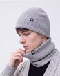 Bộ 3 món nam nữ mùa đông mũ len, khăn ống và găng tay co giãn tốt