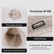 Mũ len trùm đầu nữ chụp đầu, giữ ấm che tai, phong cách thời trang, hợp mặc thu đông và đi ngoài trời