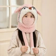 Mũ trùm đầu liền khăn quàng và che mặt cho bé trai bé gái mùa đông, giữ ấm che tai, hình chim cánh cụt dễ thương