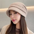 Mũ len cao cấp phong cách sang trọng nhẹ giữ ấm mùa đông cho nữ