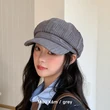 Mũ beret nữ trơn màu viền tua, kiểu mũ newsboy - ảnh 2