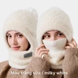 Mũ len liền khăn quàng cổ mùa đông giữ ấm, lót lông, che tai... - ảnh 6