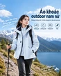 Áo khoác nữ outdoor chống gió chống nước màu hồng, mặc xuân thu đông, phù hợp du lịch