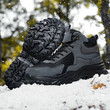 Giày boots tuyết nam cổ cao đi ngoài trời mùa đông, chống thấm nước, đế chống trượt, giữ ấm, lót lông, phù hợp đi bộ đường dài leo núi